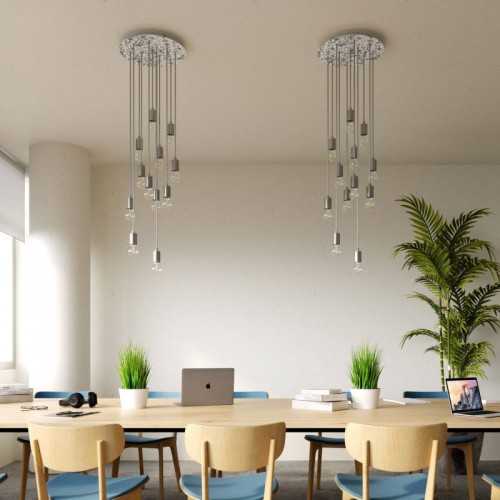 Ροζέτα Rose-One 400mm Στρογγυλή με 12 Τρύπες Λευκό Μάρμαρο - Creative Cables