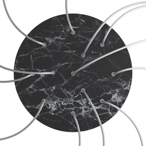 Ροζέτα Rose-One 400mm Στρογγυλή με 12 Τρύπες Μαύρο Μάρμαρο - Creative Cables