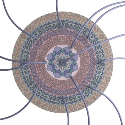 Ροζέτα Rose-One 400mm Στρογγυλή με 12 Τρύπες Mandala Varanasi - Creative Cables