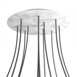 Ροζέτα Rose-One 400mm Στρογγυλή με 12 Τρύπες Λευκό Μάρμαρο - Creative Cables