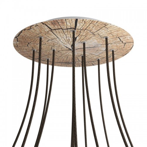 Ροζέτα Rose-One 400mm Στρογγυλή με 12 Τρύπες Ξύλο - Creative Cables