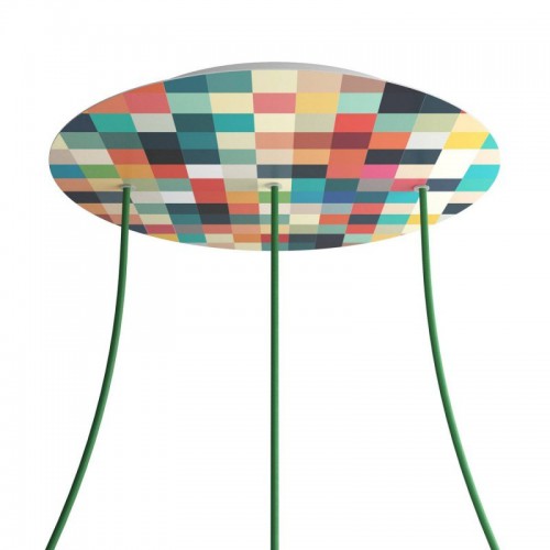 Ροζέτα Rose-One 400mm Στρογγυλή με 3 Τρύπες Σε Σειρά Palette - Creative Cables