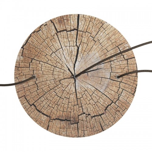 Ροζέτα Rose-One 400mm Στρογγυλή με 3 Τρύπες Σε Σειρά Ξύλο - Creative Cables