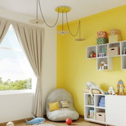 Ροζέτα Rose-One 400mm Στρογγυλή με 3 Τρύπες Σε Σειρά Ξύλο - Creative Cables