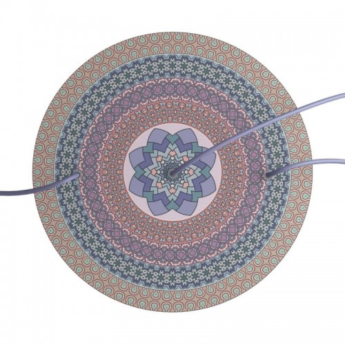 Ροζέτα Rose-One 400mm Στρογγυλή με 3 Τρύπες Σε Σειρά Mandala Varanasi - Creative Cables
