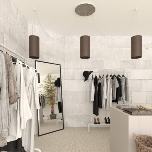 Ροζέτα Rose-One 400mm Στρογγυλή με 3 Τρύπες Σε Σειρά Damasco - Creative Cables