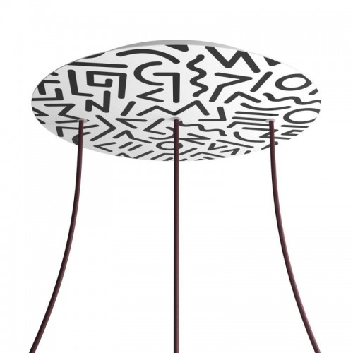 Ροζέτα Rose-One 400mm Στρογγυλή με 3 Τρύπες Σε Σειρά Street Art - Creative Cables