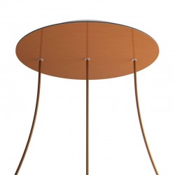 Ροζέτα Rose-One 400mm Στρογγυλή με 3 Τρύπες Σε Σειρά Χάλκινο Ματ Dibond - Creative Cables