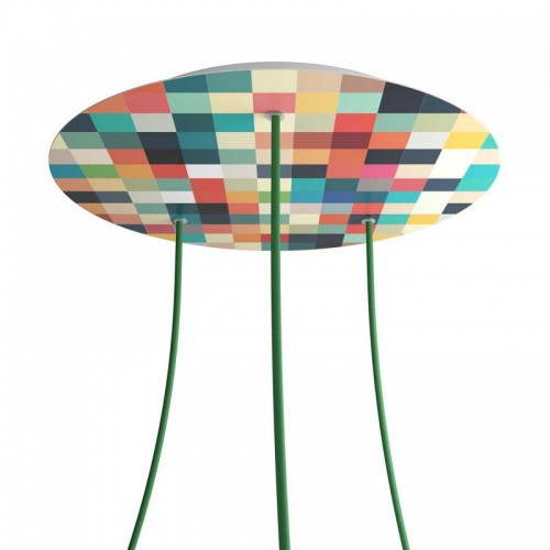 Ροζέτα Rose-One 400mm Στρογγυλή με 3 Τρύπες Σε Palette Σχέδιο - Creative Cables