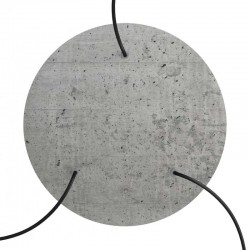 Ροζέτα Rose-One 400mm Στρογγυλή με 3 Τρύπες Σε Σχέδιο Τσιμέντου - Creative Cables