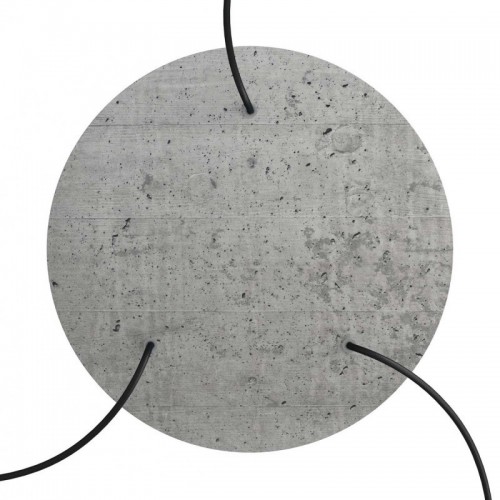 Ροζέτα Rose-One 400mm Στρογγυλή με 3 Τρύπες Σε Σχέδιο Τσιμέντου - Creative Cables