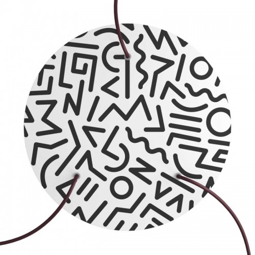 Ροζέτα Rose-One 400mm Στρογγυλή με 3 Τρύπες Σε Street Art Σχέδιo - Creative Cables