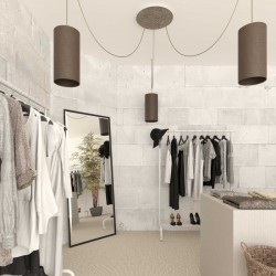 Ροζέτα Rose-One 400mm Στρογγυλή με 3 Τρύπες Σε Σχέδιo Ξύλου - Creative Cables