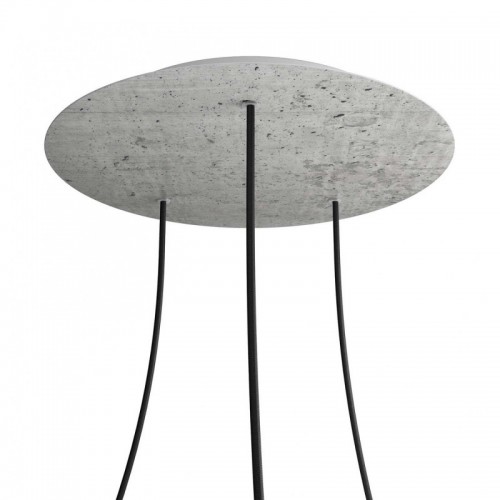 Ροζέτα Rose-One 400mm Στρογγυλή με 3 Τρύπες Σε Σχέδιο Τσιμέντου - Creative Cables