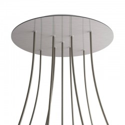 Ροζέτα Rose-One 400mm Στρογγυλή με 9 Τρύπες σε Σχήμα Χ Σε Νικέλ Ματ Dibond Σχέδιο - Creative Cables