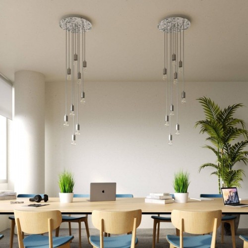 Ροζέτα Rose-One 400mm Στρογγυλή με 9 Τρύπες σε Σχήμα Χ Σε Blossom Σχέδιo - Creative Cables