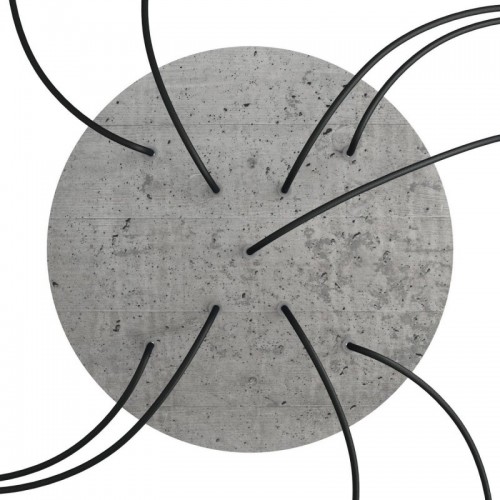 Ροζέτα Rose-One 400mm Στρογγυλή με 9 Τρύπες σε Σχήμα Χ Σε Σχέδιo Τσιμέντου - Creative Cables