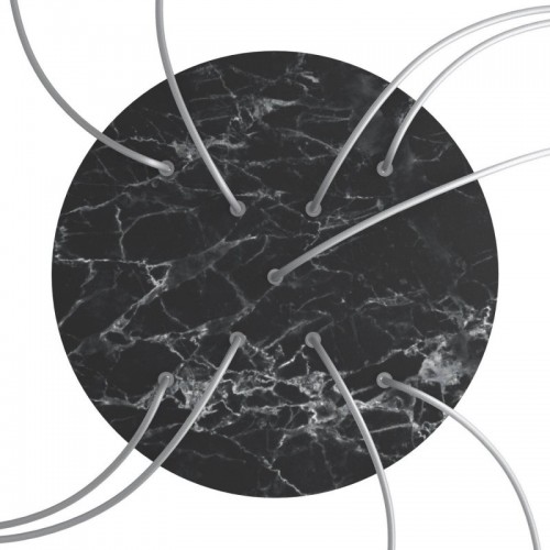 Ροζέτα Rose-One 400mm Στρογγυλή με 9 Τρύπες σε Σχήμα Χ Σε Μαύρο Μάρμαρο Σχέδιo - Creative Cables