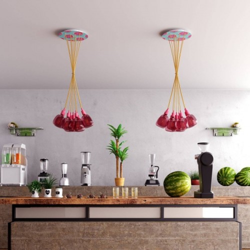 Ροζέτα Rose-One 400mm Στρογγυλή με 9 Τρύπες σε Σχήμα Χ Σε Blossom Σχέδιo - Creative Cables