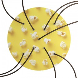 Ροζέτα Rose-One 400mm Στρογγυλή με 9 Τρύπες σε Σχήμα Χ Σε Pop-Corn Σχέδιo - Creative Cables