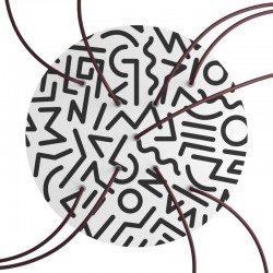 Ροζέτα Rose-One 400mm Στρογγυλή με 9 Τρύπες σε Σχήμα Χ Σε Street Art Σχέδιo - Creative Cables