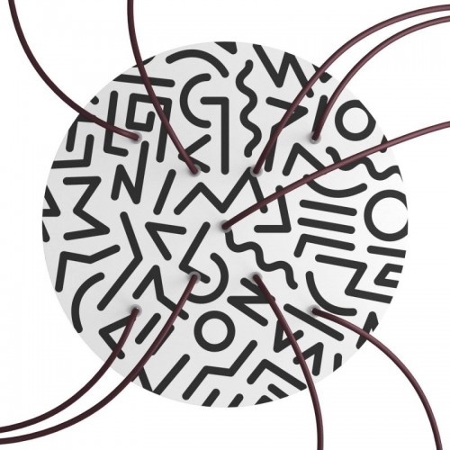 Ροζέτα Rose-One 400mm Στρογγυλή με 9 Τρύπες σε Σχήμα Χ Σε Street Art Σχέδιo - Creative Cables