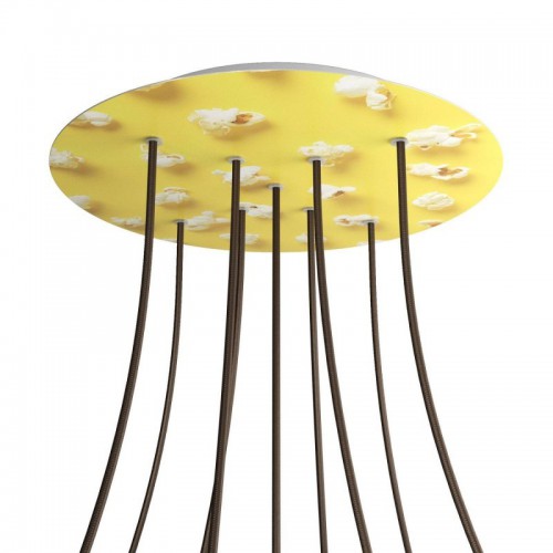 Ροζέτα Rose-One 400mm Στρογγυλή με 9 Τρύπες σε Σχήμα Χ Σε Pop-Corn Σχέδιo - Creative Cables