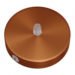 SMART Ροζέτα Φωτιστικού Μεταλλική πλακέ 1 τρύπα στο κέντρο + 2 στο πλάι και στήριγμα καλωδίου - συμβατή με φωνητικές βοηθούς - Χάλκινο Αντικέ - Creative Cables