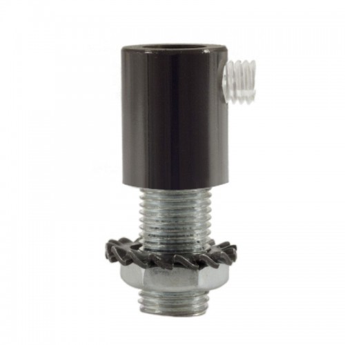 Μεταλλικό στήριγμα καλωδίου μαζί με μαστό, παξιμάδι και ροδέλα - Ανθρακί - Creative Cables