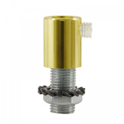 Μεταλλικό στήριγμα καλωδίου μαζί με μαστό, παξιμάδι και ροδέλα - Χρυσό - Creative Cables