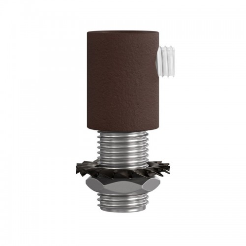 Μεταλλικό στήριγμα καλωδίου μαζί με μαστό, παξιμάδι και ροδέλα - Βαμμένη σκουριά - Creative Cables