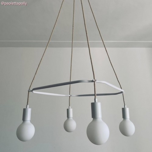 Μεταλλικό στήριγμα καλωδίου μαζί με μαστό, παξιμάδι και ροδέλα - Λευκό - Creative Cables