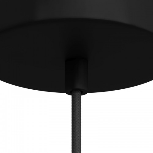 Μεταλλικό στήριγμα καλωδίου μαζί με μαστό, παξιμάδι και ροδέλα - Μαύρο - Creative Cables