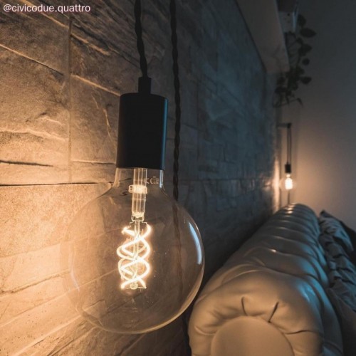 Μεταλλικό στήριγμα καλωδίου μαζί με μαστό, παξιμάδι και ροδέλα - Μαύρο - Creative Cables