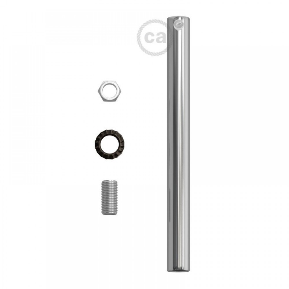 Μεταλλικό Στήριγμα Καλωδίου 15 cm Μαζί Με Μαστό, Παξιμάδι Και Ροδέλα Σε Χρώμιο Χρώμα Creative Cables