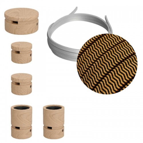 Σύστημα Filé Γιρλάντα Ζιγκ-Ζαγκ Wiggle DIY Kit - 3m Καλώδιο Γιρλάντας Και 5 Ξύλινα Αξεσουάρ - Creative Cables