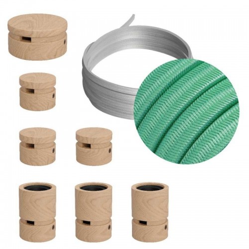 Σύστημα Filé Γιρλάντα Γραμμικό DIY Kit- 5m Καλώδιο Γιρλάντας και 7 Ξύλινα Αξεσουάρ - Creative Cables