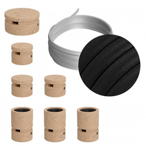 Σύστημα Filé Γιρλάντα Γραμμικό DIY Kit- 5m Καλώδιο Γιρλάντας και 7 Ξύλινα Αξεσουάρ - Creative Cables