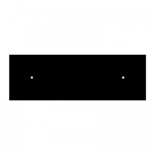 Κρεμαστό Φωτιστικό 2φωτο, με ορθογώνια ροζέτα Rose-One XXL 675 mm, υφασμάτινο καλώδιο και κεραμικά καπέλα Coppa - Μαύρο ΜΑΤ Dibond - Creative Cables