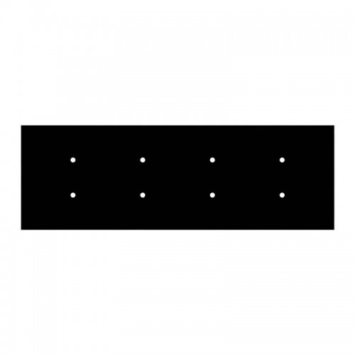 Κρεμαστό Φωτιστικό 8φωτο, με ορθογώνια ροζέτα Rose-One XXL 675 mm, υφασμάτινο καλώδιο και μεταλλικά στοιχεία - Μαύρο ΜΑΤ Dibond - Creative Cables