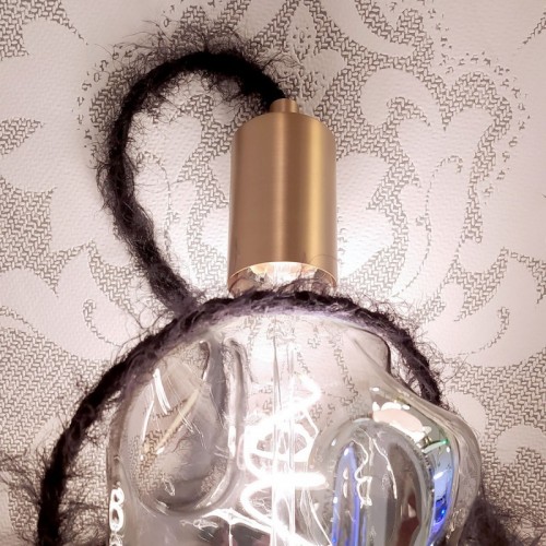 Στριφτό Υφασμάτινο Καλώδιο Burlesque Εφέ Ξεφτισμένο TP04 Μαύρο - Creative Cables