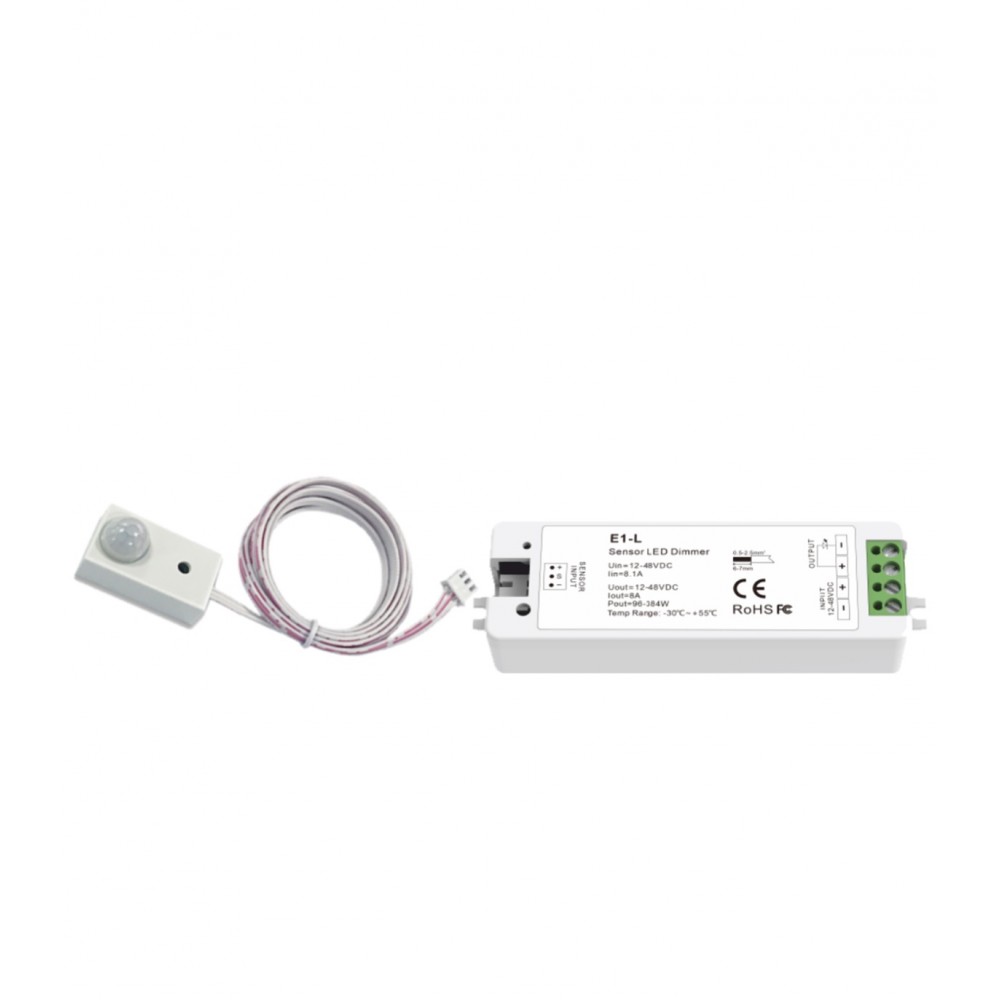 CONTROLLER ΜΕ ΑΙΣΘΗΤΗΡΑ ΚΙΝΗΣΗΣ (PIR) 12-48V/8A - Cubalux