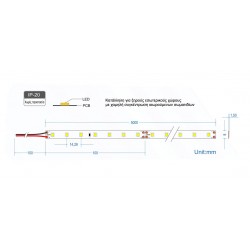 Ταινία Led Emphasis 24V 8 Watt IP20 Ψυχρό Λευκό 6500K - 5 μέτρα - CUBALUX
