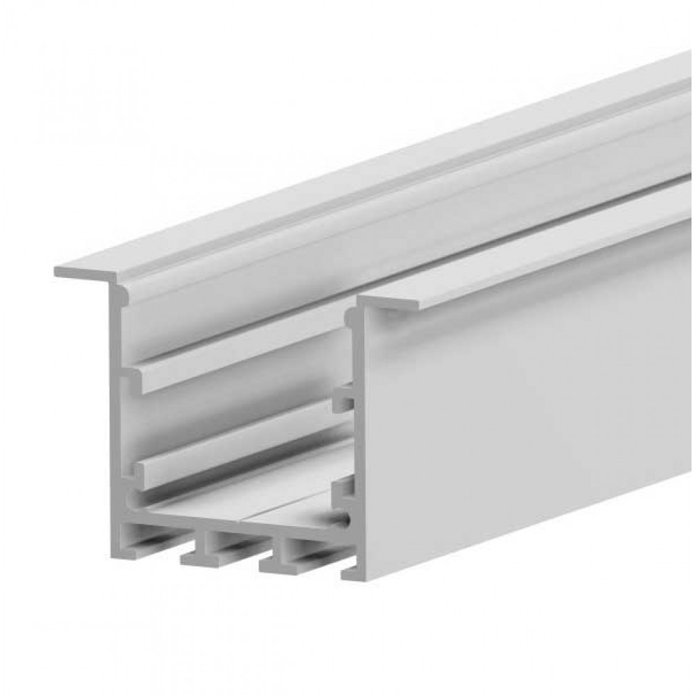 Προφίλ Αλουμινίου Χωνευτό Μεγάλο Ασημί 2 μέτρα - CUBALUX