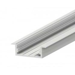 Προφίλ Αλουμινίου Χωνευτό Φαρδύ Ασημί 2 μέτρα - CUBALUX