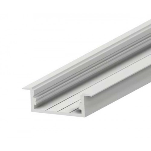 Προφίλ Αλουμινίου Χωνευτό Φαρδύ Ασημί 2 μέτρα - CUBALUX