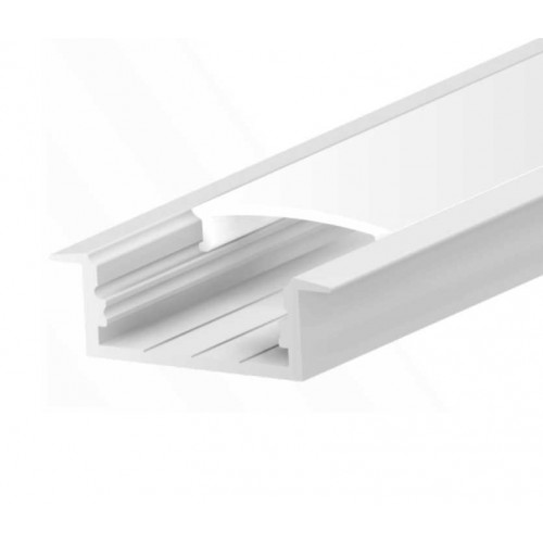 Προφίλ Αλουμινίου Χωνευτό Φαρδύ Ασημί 2 μέτρα - CUBALUX