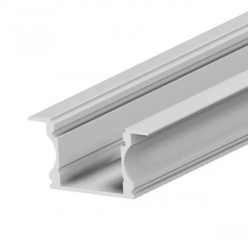 Προφίλ Χωνευτό Βαθύ Ασημί 2 μέτρα - CUBALUX