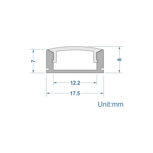 Προφίλ Αλουμινίου Τύπου Π Ασημί 2 Μέτρα - CUBALUX