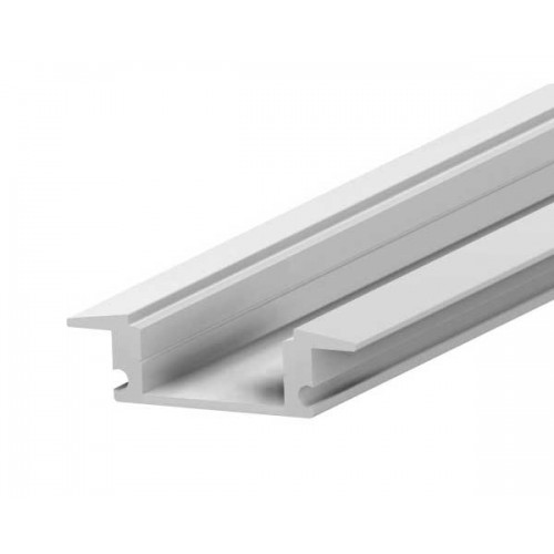 Προφίλ Αλουμινίου Χωνευτό Ασημί 2 μέτρα - CUBALUX